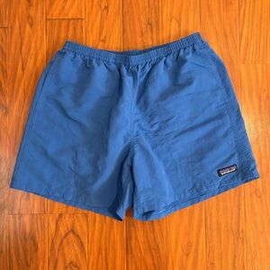 Patagonia Baggies Blue Swim Trunks Mens Medium Lined Hiking Outdoors